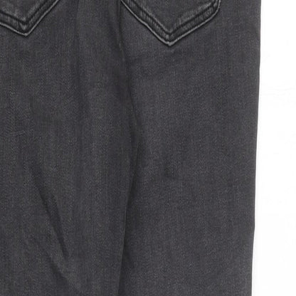 Mama Womens Grey 100% Cotton Skinny Jeans Size L L30 in Slim
