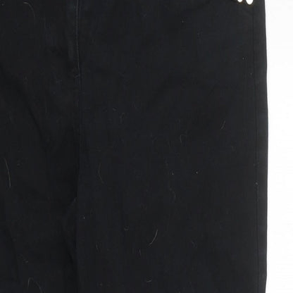 Preworn Womens Black 100% Cotton Skinny Jeans Size 10 L24 in Regular Zip