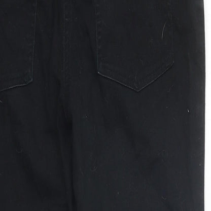 Preworn Womens Black 100% Cotton Skinny Jeans Size 10 L24 in Regular Zip