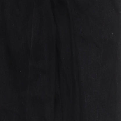 Primark Womens Black 100% Cotton Tapered Jeans Size 6 L31 in Regular Zip