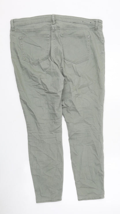 Gap Mens Green Cotton Skinny Jeans Size 30 in L27 in Regular Zip