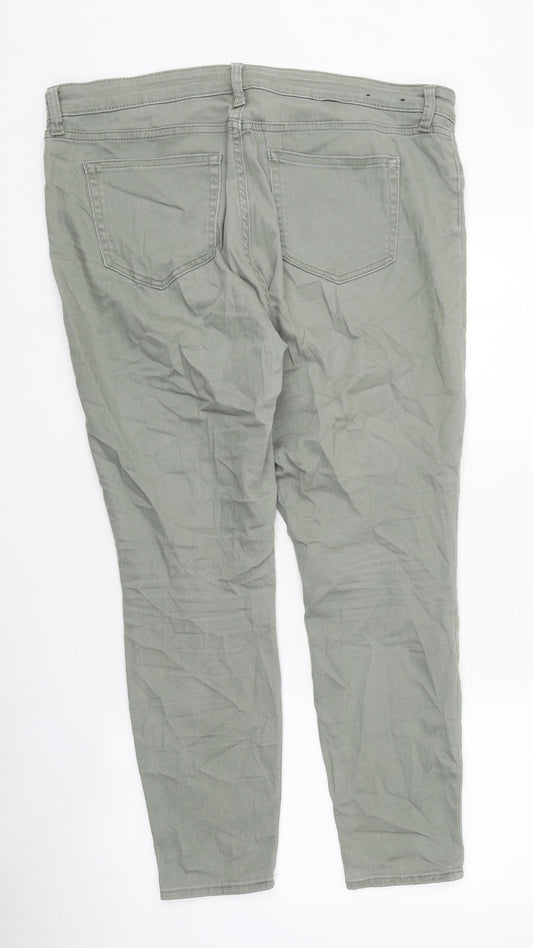 Gap Mens Green Cotton Skinny Jeans Size 30 in L27 in Regular Zip