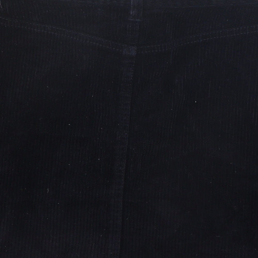 Monki Womens Black Coir A-Line Skirt Size 8 Zip