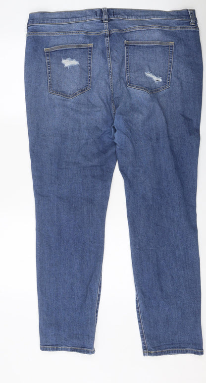 FOREVER 21 Womens Blue 100% Cotton Skinny Jeans Size 38 in L30 in Regular Zip