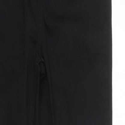 F&F Womens Black 100% Cotton Skinny Jeans Size 14 L32 in Regular Zip