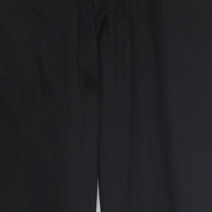 F&F Womens Black 100% Cotton Skinny Jeans Size 14 L32 in Regular Zip