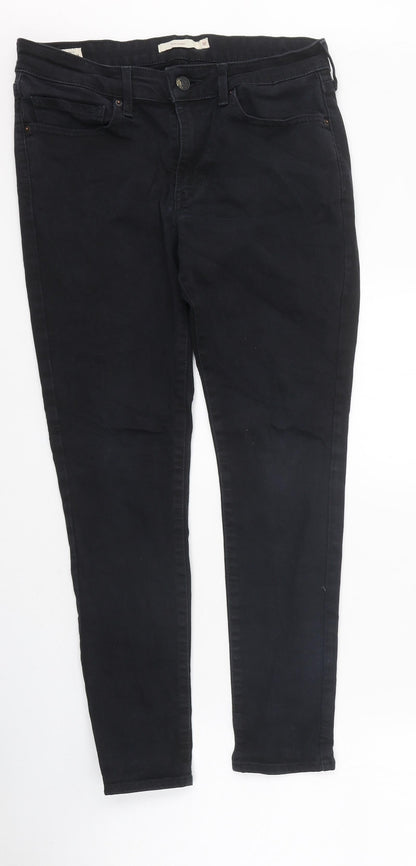 Mens UK Size 30 in Preworn Regular Fit Skinny Black Jeans