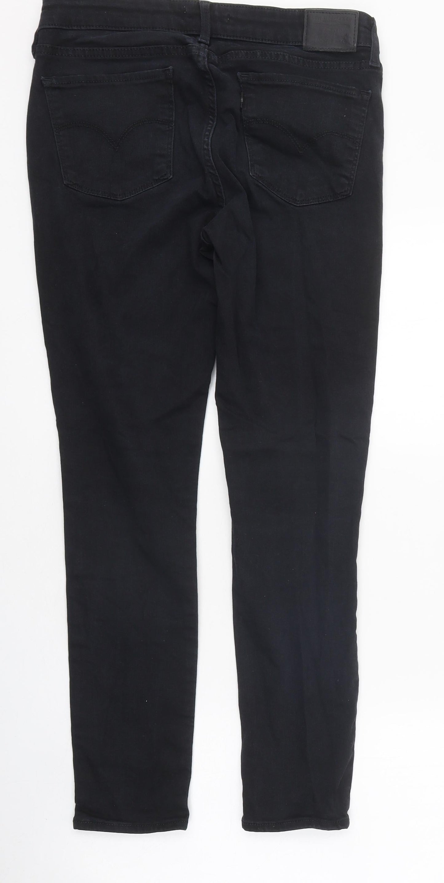 Mens UK Size 30 in Preworn Regular Fit Skinny Black Jeans