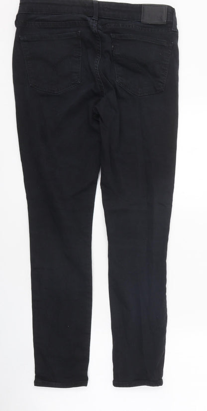 Mens UK Size 30 in Preworn Regular Fit Skinny Black Jeans