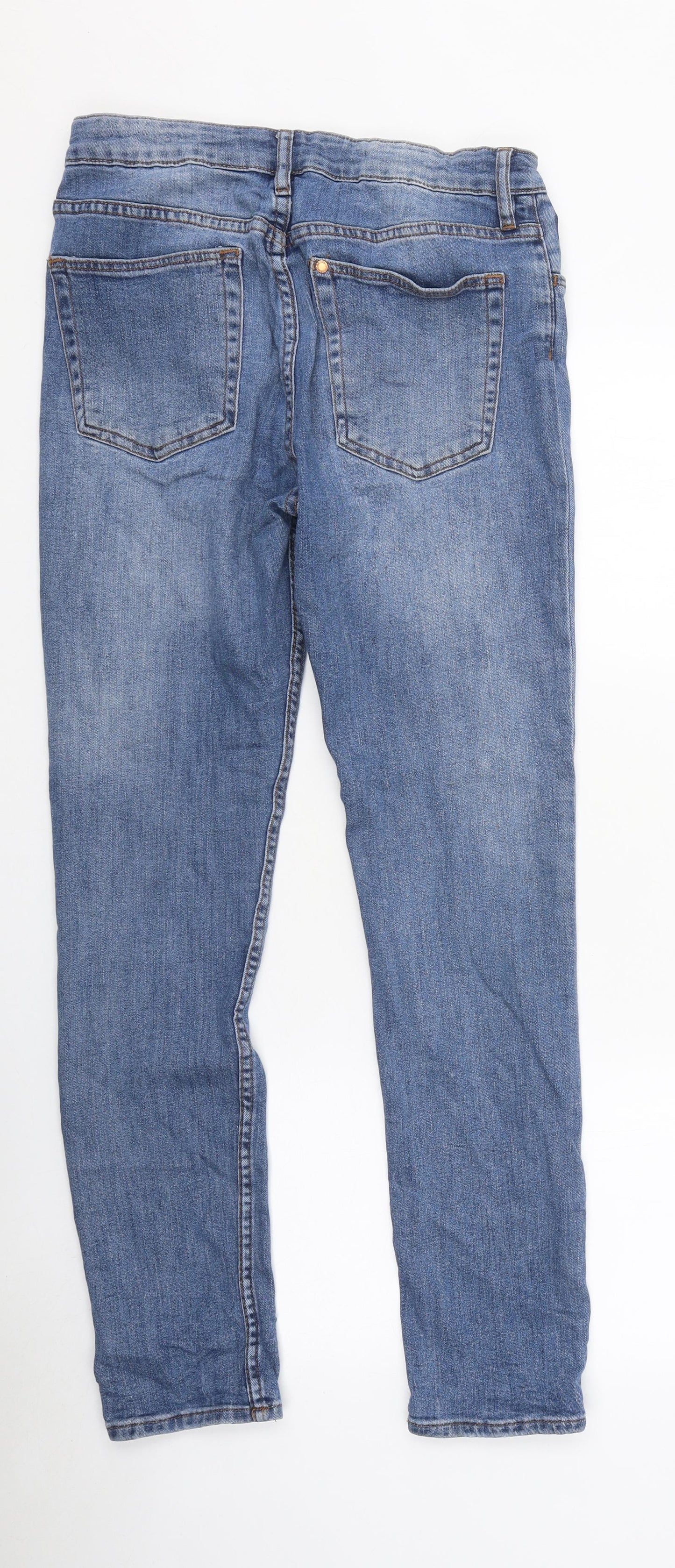 Womens UK Size 30 in H&M Regular Fit Skinny Blue Jeans
