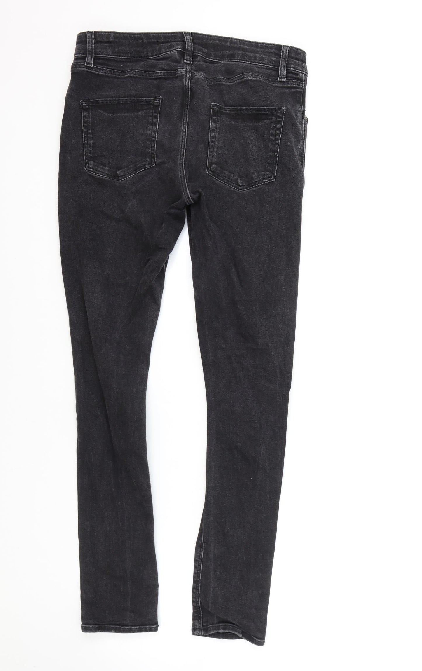 ASOS Mens Black Polyester Skinny Jeans Size 29 in L29 in Regular Zip