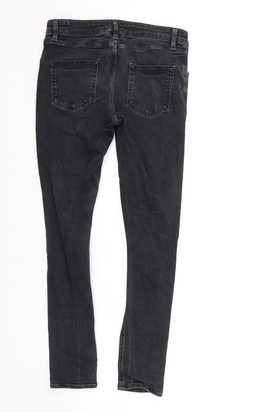 ASOS Mens Black Polyester Skinny Jeans Size 29 in L29 in Regular Zip