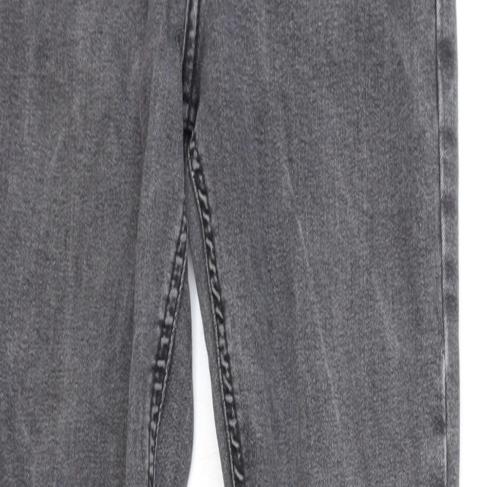 Topshop Womens Grey Cotton Skinny Jeans Size 26 in L30 in Regular Zip
