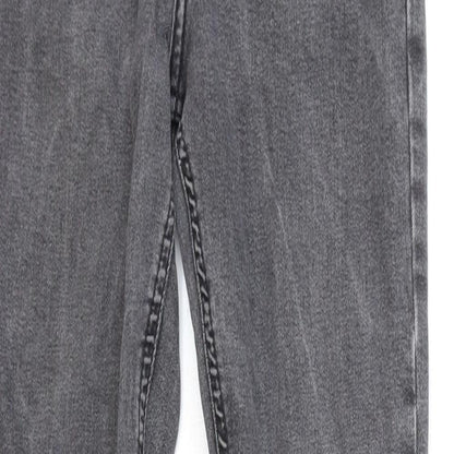 Topshop Womens Grey Cotton Skinny Jeans Size 26 in L30 in Regular Zip