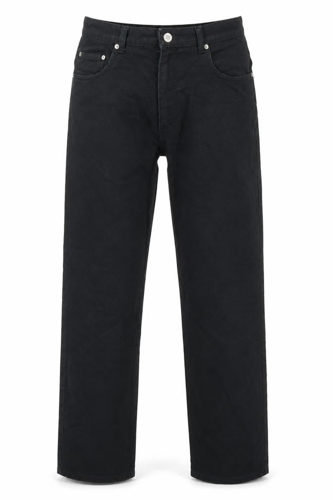 Womens UK Size 34 in Easy Regular Fit Straight Black Jeans