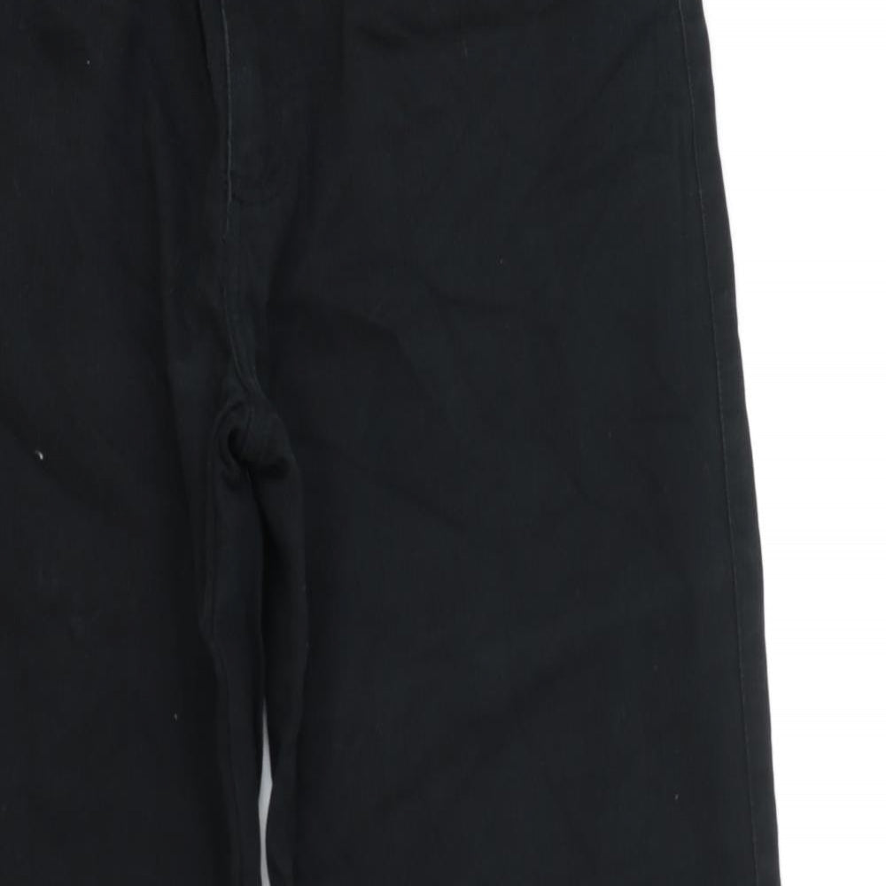 Womens UK Size 34 in Easy Regular Fit Straight Black Jeans