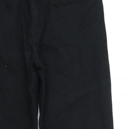 Womens UK Size 34 in Easy Regular Fit Straight Black Jeans