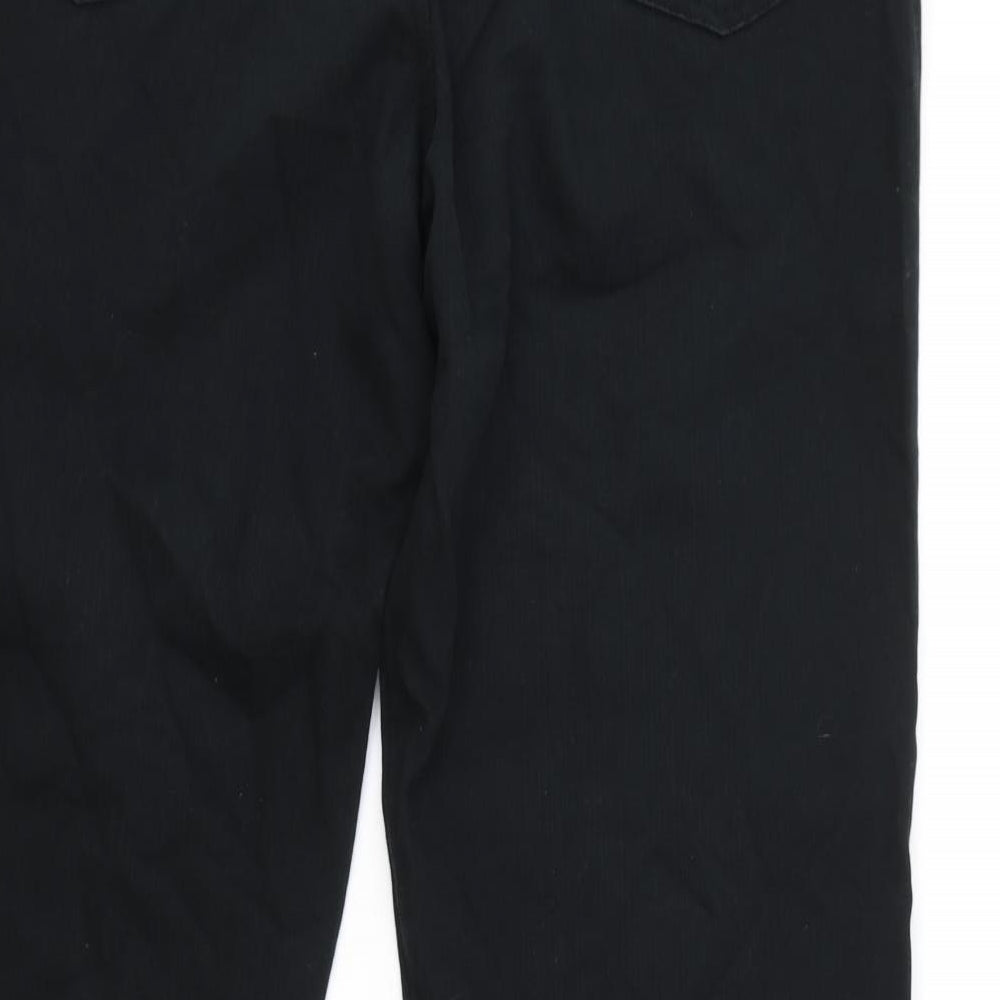 Womens UK Size 34 in Easy Regular Fit Straight Black Jeans