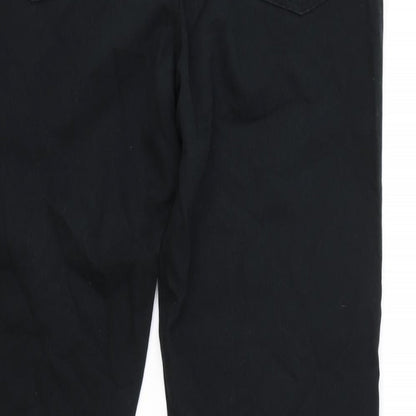 Womens UK Size 34 in Easy Regular Fit Straight Black Jeans