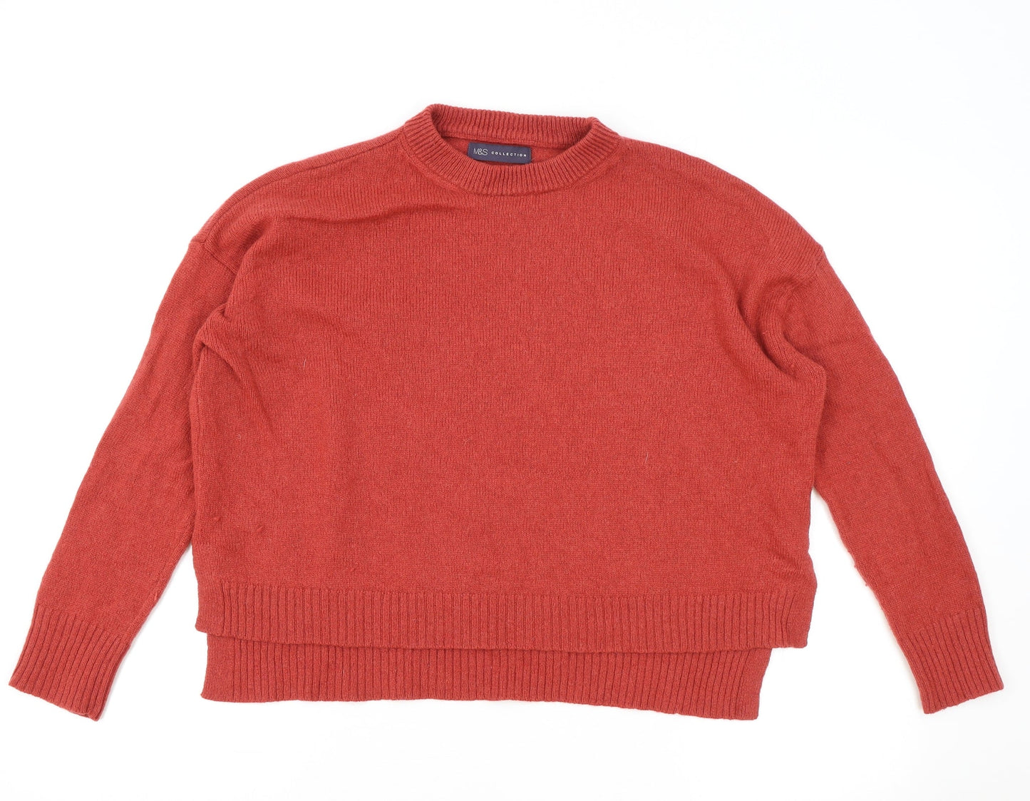 Womens UK Size S Marks and Spencer Red Pullover Jumper