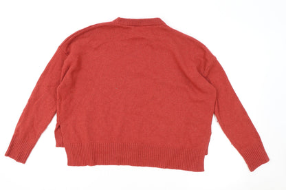 Womens UK Size S Marks and Spencer Red Pullover Jumper
