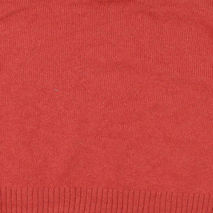 Womens UK Size S Marks and Spencer Red Pullover Jumper