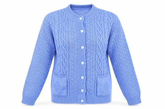 Womens UK Size M Insight Blue Cardigan Jumper