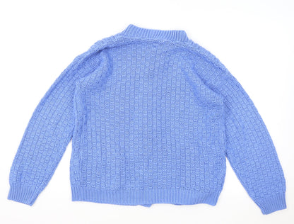 Womens UK Size M Insight Blue Cardigan Jumper