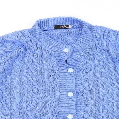 Womens UK Size M Insight Blue Cardigan Jumper