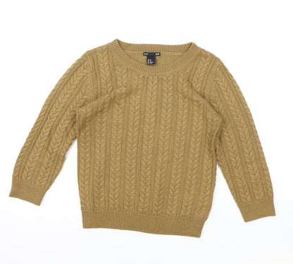 Womens UK Size XS H&M Yellow Pullover Jumper