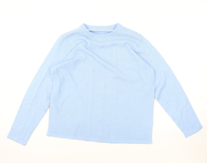 Womens UK Size One Size EWM Blue Pullover Jumper