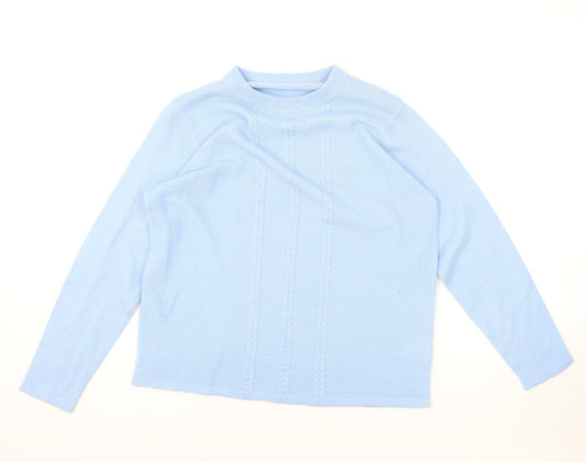 Womens UK Size One Size EWM Blue Pullover Jumper