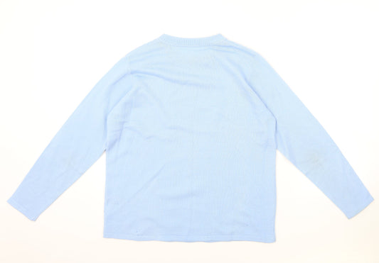 Womens UK Size One Size EWM Blue Pullover Jumper