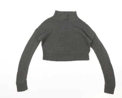 915 Generation Girls Green High Neck Acrylic Pullover Jumper Size 10-11 Years Pullover - Cropped