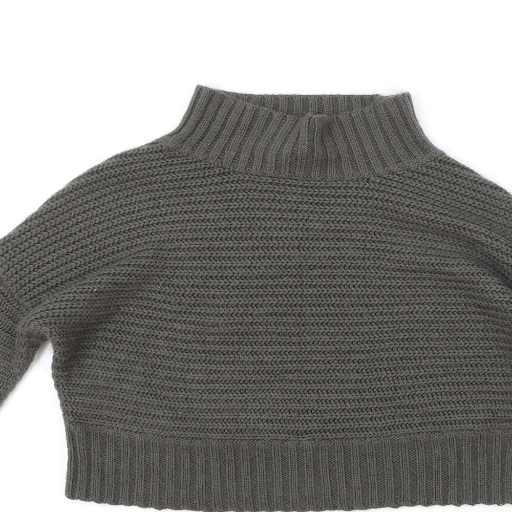 915 Generation Girls Green High Neck Acrylic Pullover Jumper Size 10-11 Years Pullover - Cropped