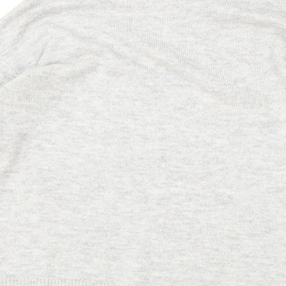 George Womens Grey Boat Neck Acrylic Pullover Jumper Size S