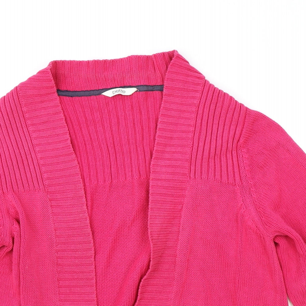 Womens UK Size 16 petite Pink Cardigan Jumper