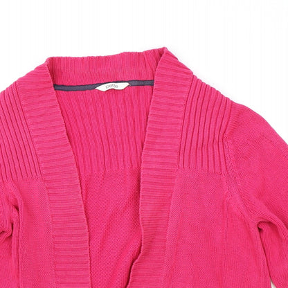 Womens UK Size 16 petite Pink Cardigan Jumper