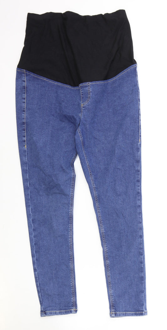 Topshop Womens Blue Cotton Skinny Jeans Size 30 in L25 in Regular