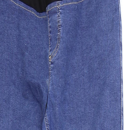 Topshop Womens Blue Cotton Skinny Jeans Size 30 in L25 in Regular