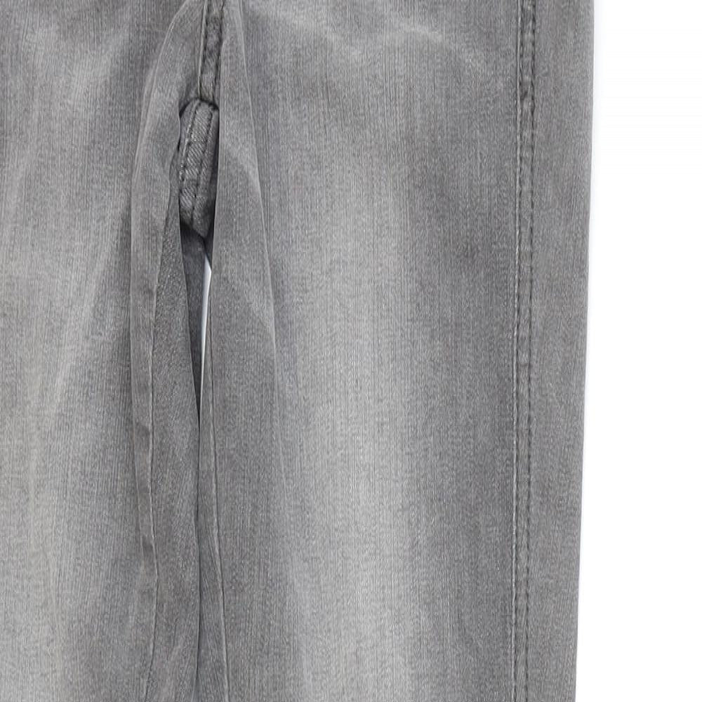 Littlewoods Womens Grey Cotton Skinny Jeans Size 10 L29 in Regular Zip