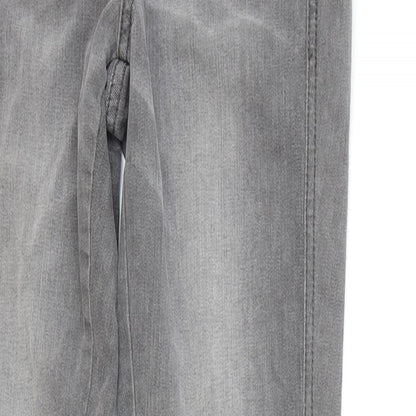 Littlewoods Womens Grey Cotton Skinny Jeans Size 10 L29 in Regular Zip