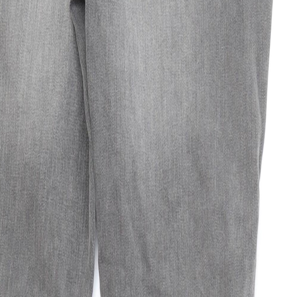 Littlewoods Womens Grey Cotton Skinny Jeans Size 10 L29 in Regular Zip