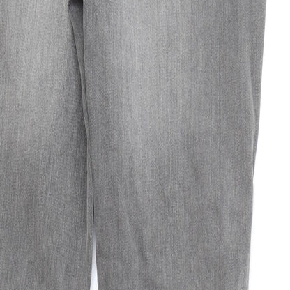 Littlewoods Womens Grey Cotton Skinny Jeans Size 10 L29 in Regular Zip