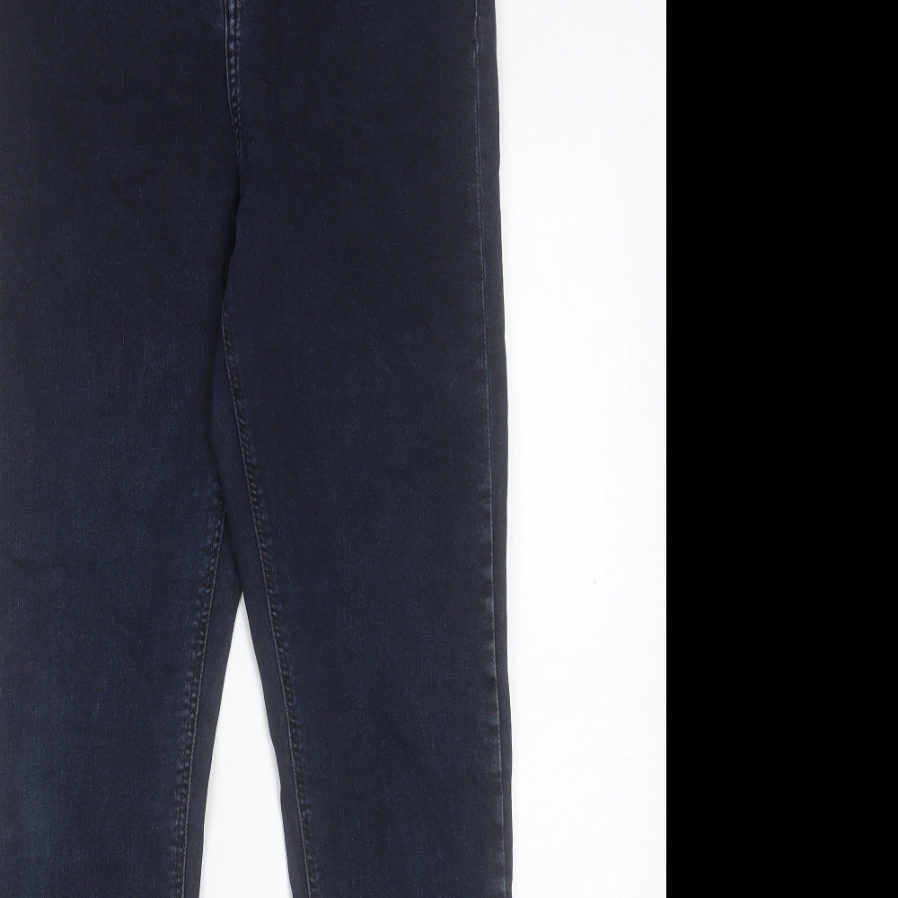 Topshop Womens Blue Cotton Skinny Jeans Size 30 in L32 in Regular Button