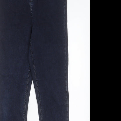 Topshop Womens Blue Cotton Skinny Jeans Size 30 in L32 in Regular Button