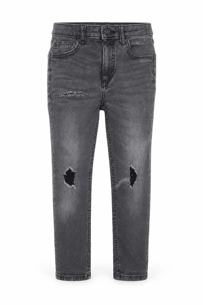 River Island Boys Black Cotton Skinny Jeans Size 9 Months Regular Button