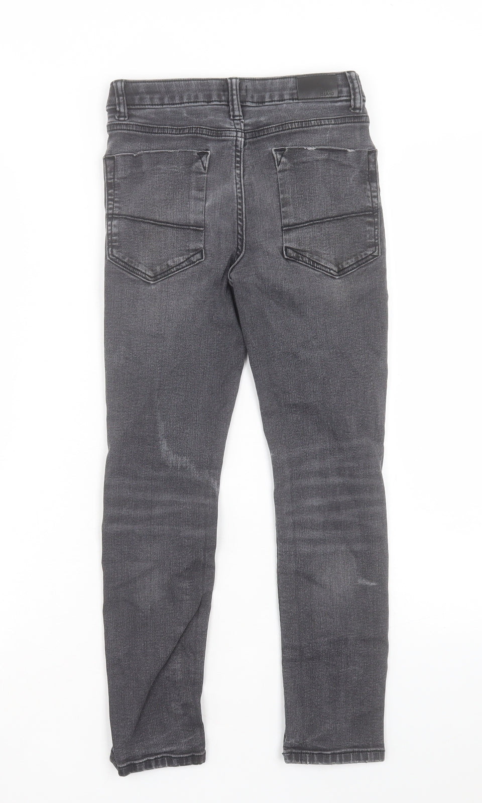 River Island Boys Black Cotton Skinny Jeans Size 9 Months Regular Button