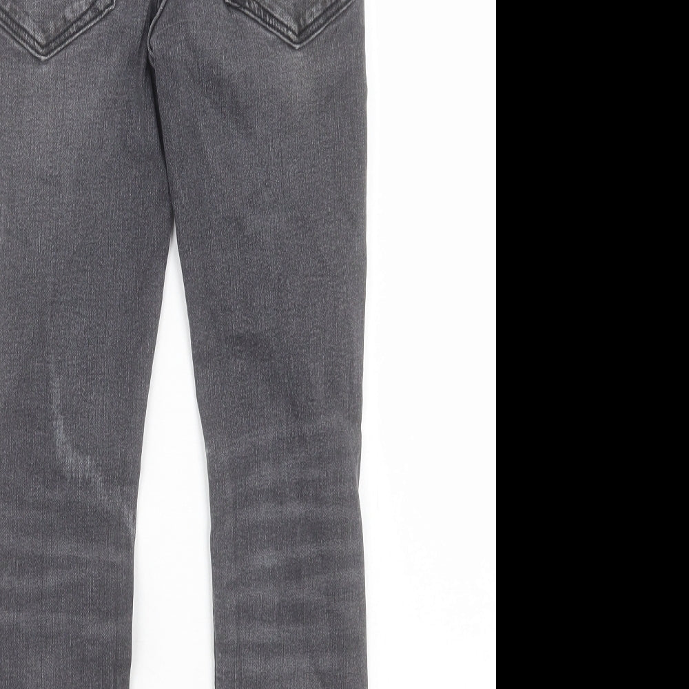 River Island Boys Black Cotton Skinny Jeans Size 9 Months Regular Button