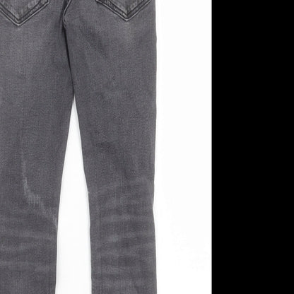 River Island Boys Black Cotton Skinny Jeans Size 9 Months Regular Button